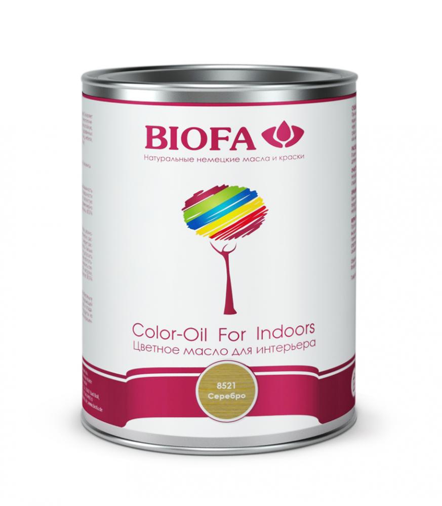 8521-01 Цветное масло для интерьера. Серебро Biofa